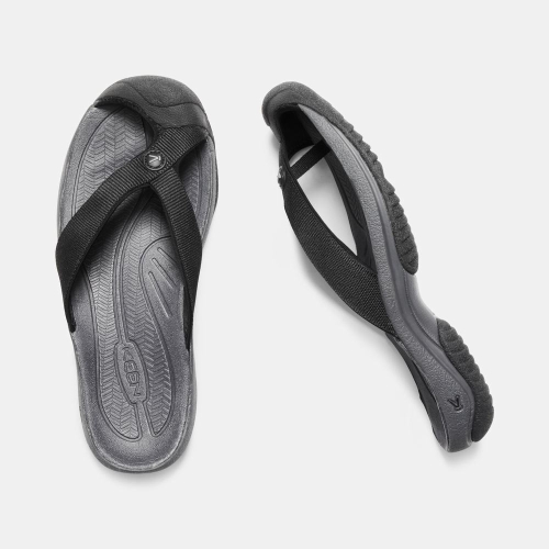 Men's Keen Waimea H2 Sandals Black Grey | XPG-207438