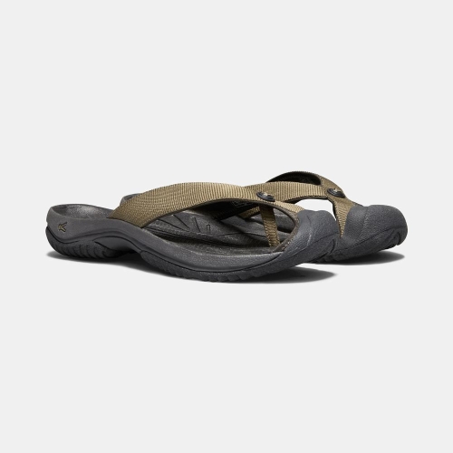 Men's Keen Waimea H2 Sandals Dark Olive Black | NPL-697820