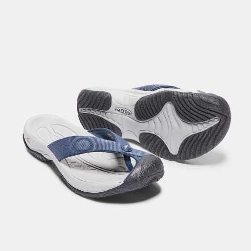 Men's Keen Waimea H2 Sandals Navy Grey | WMJ-130865