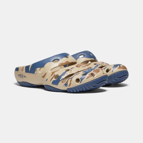 Men's Keen Yogui Arts Sandals Khaki Blue | GJC-528491