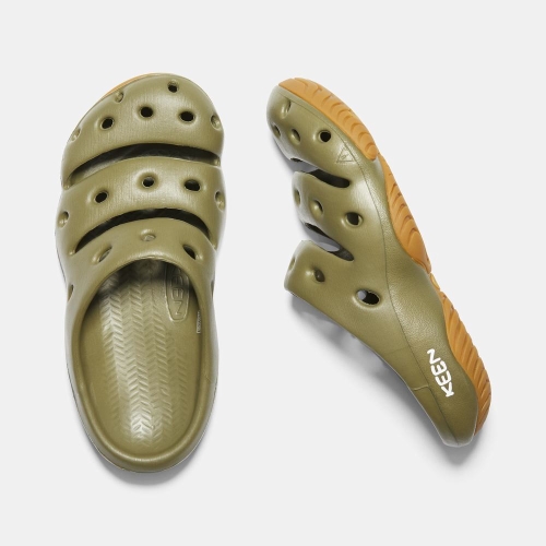 Men's Keen Yogui Sandals Olive | USD-941870