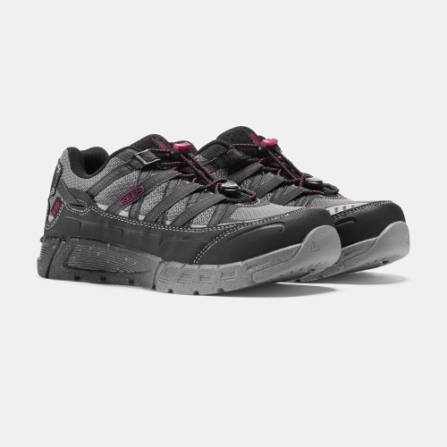 Women's Keen Asheville Esd Aluminum Toe Work Shoes Black Grey | EHQ-728961