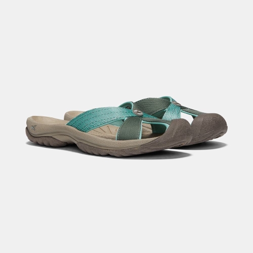 Women's Keen Bali Beach Closed-toe Sandals Green | YXN-478259