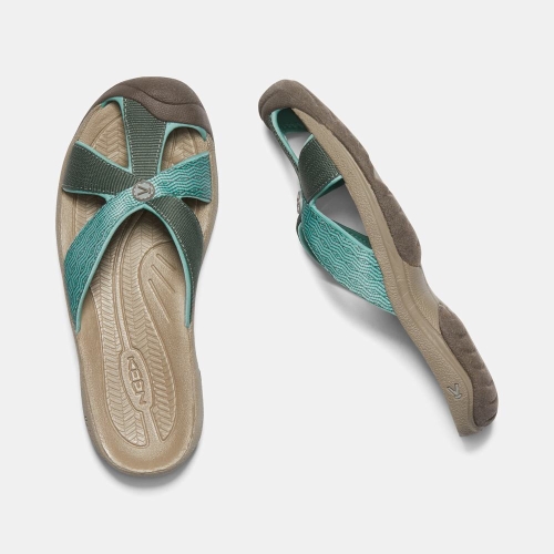 Women's Keen Bali Beach Closed-toe Sandals Green | YXN-478259