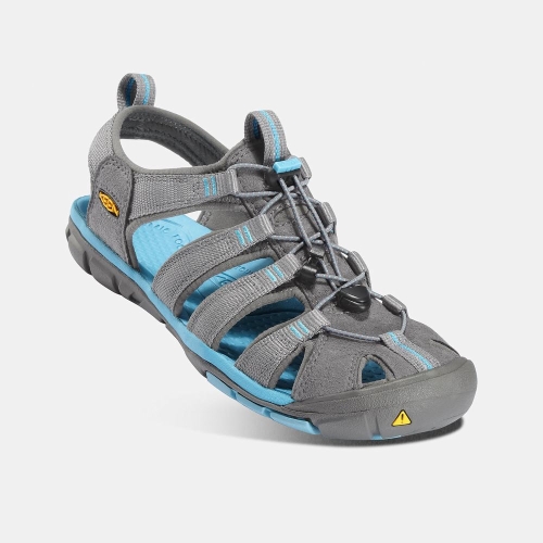 Women's Keen Clearwater Cnx Hiking Sandals Grey Blue | OBZ-485602