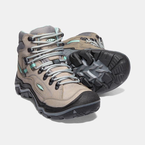 Women's Keen Durand II Waterproof Hiking Boots Khaki Grey | JIP-630172