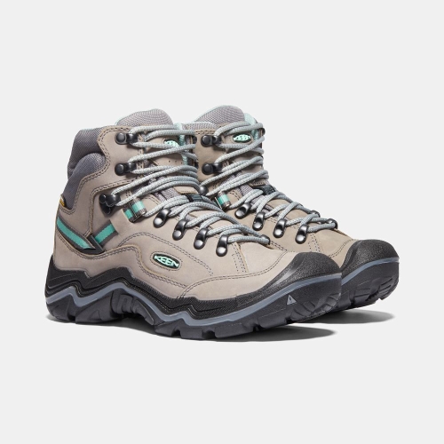 Women's Keen Durand II Waterproof Hiking Boots Khaki Grey | JIP-630172