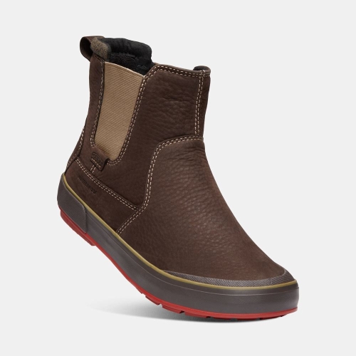 Women's Keen Elsa II Waterproof Chelsea Boots Coffee | NCX-572640