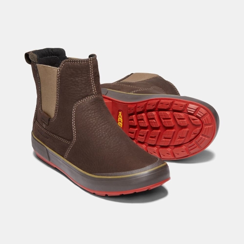 Women's Keen Elsa II Waterproof Chelsea Boots Coffee | NCX-572640