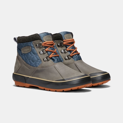 Women's Keen Elsa II Waterproof Quilted Ankle Boots Deep Grey Blue | BNC-684032