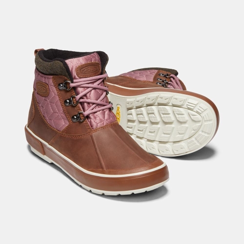 Women's Keen Elsa II Waterproof Quilted Ankle Boots Rose Brown | XGA-072359