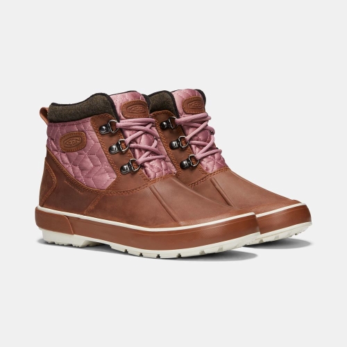 Women's Keen Elsa II Waterproof Quilted Ankle Boots Rose Brown | XGA-072359