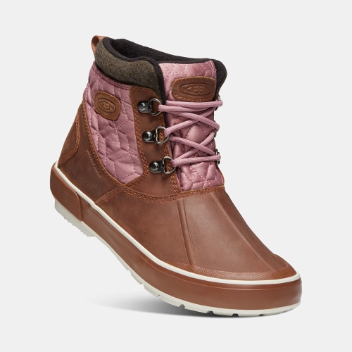 Women's Keen Elsa II Waterproof Quilted Ankle Boots Rose Brown | XGA-072359