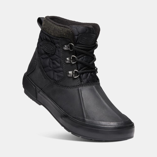 Women's Keen Elsa II Waterproof Quilted Ankle Boots Black | YDG-076985