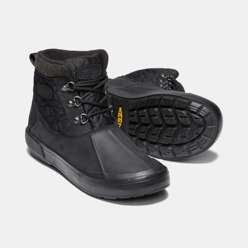 Women's Keen Elsa II Waterproof Quilted Ankle Boots Black | YDG-076985