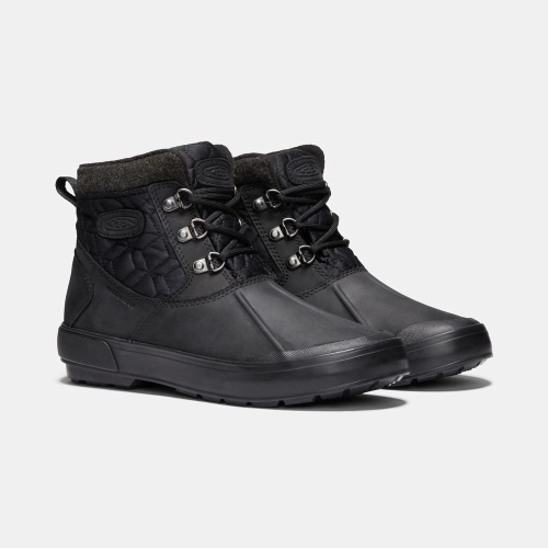 Women's Keen Elsa II Waterproof Quilted Ankle Boots Black | YDG-076985