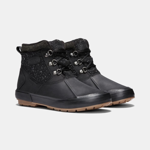 Women's Keen Elsa II Waterproof Wool Ankle Boots Black | YAP-982453