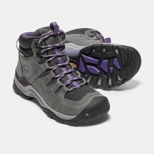 Women's Keen Gypsum II Waterproof Mid Hiking Boots Grey Purple | TUP-380921