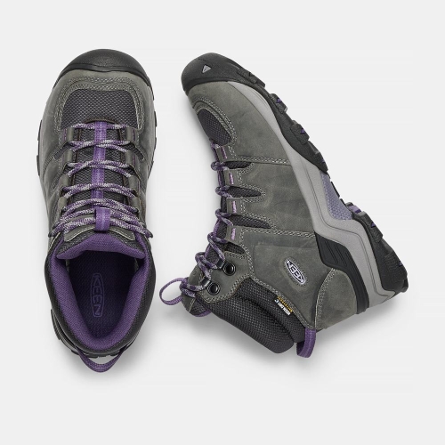 Women's Keen Gypsum II Waterproof Mid Hiking Boots Grey Purple | TUP-380921