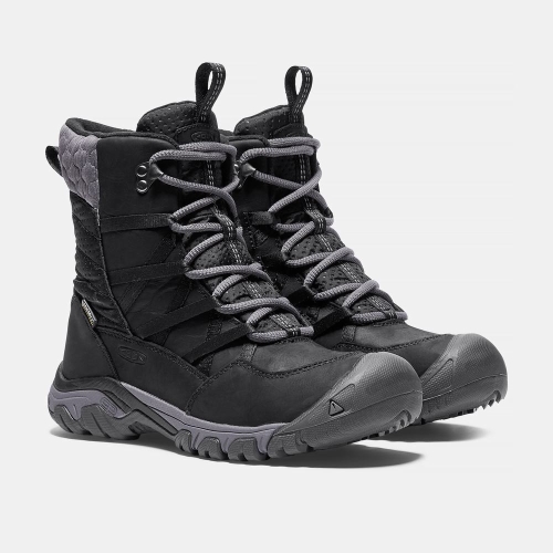 Women's Keen Hoodoo III Lace Up Winter Boots Black | ODX-967351