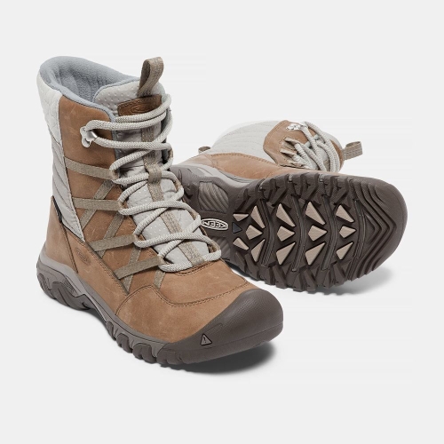 Women's Keen Hoodoo III Lace Up Winter Boots Brown | OSG-371945