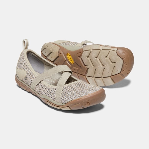 Women's Keen Hush Knit Mary Jane Shoes Beige | FER-162075