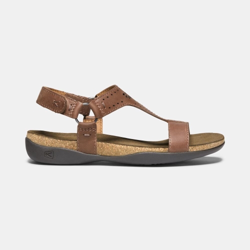 Women\'s Keen Kaci Ana T-strap Sandals Brown | RVA-324196