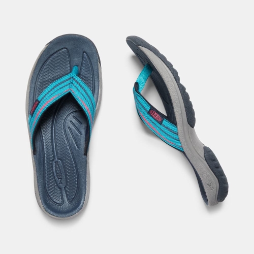 Women's Keen Kona Flip II Flip-Flops Blue | UEC-182569