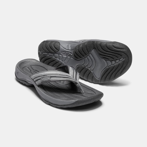 Women's Keen Kona Flip II Flip-Flops Grey Black | NLI-803751