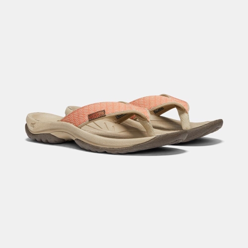 Women's Keen Kona Flip II Flip-Flops Orange Khaki | GQM-637801