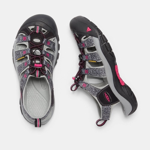 Women's Keen Newport H2 Hiking Sandals Black Rose | GKE-750412