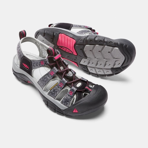 Women's Keen Newport H2 Hiking Sandals Black Rose | GKE-750412