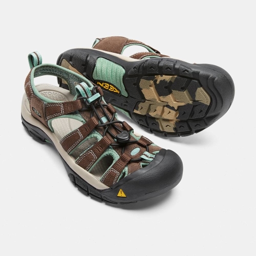 Women's Keen Newport H2 Hiking Sandals Brown Turquoise | VRI-085194