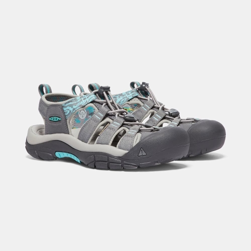 Women's Keen Newport Hydro Hiking Sandals Grey Turquoise | IPO-845639