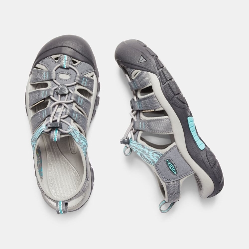 Women's Keen Newport Hydro Hiking Sandals Grey Turquoise | IPO-845639