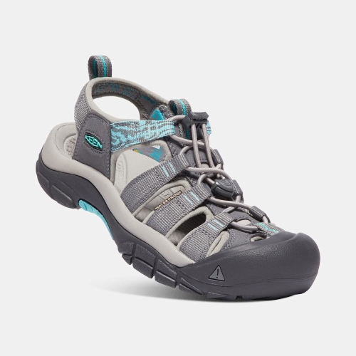 Women's Keen Newport Hydro Hiking Sandals Grey Turquoise | IPO-845639