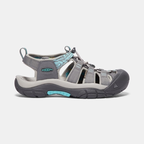 Women\'s Keen Newport Hydro Hiking Sandals Grey Turquoise | IPO-845639