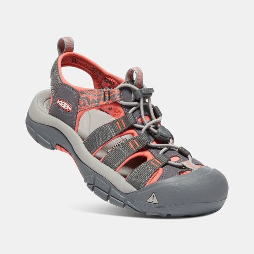 Women's Keen Newport Hydro Hiking Sandals Grey Coral | QCR-415367