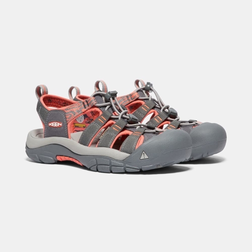 Women's Keen Newport Hydro Hiking Sandals Grey Coral | QCR-415367