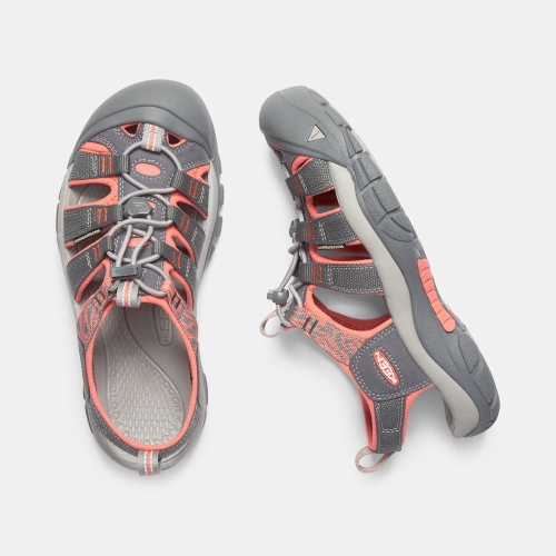 Women's Keen Newport Hydro Hiking Sandals Grey Coral | QCR-415367