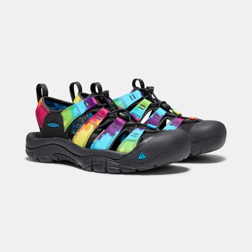 Women's Keen Newport Retro Hiking Sandals Multicolor Black | ASY-903825