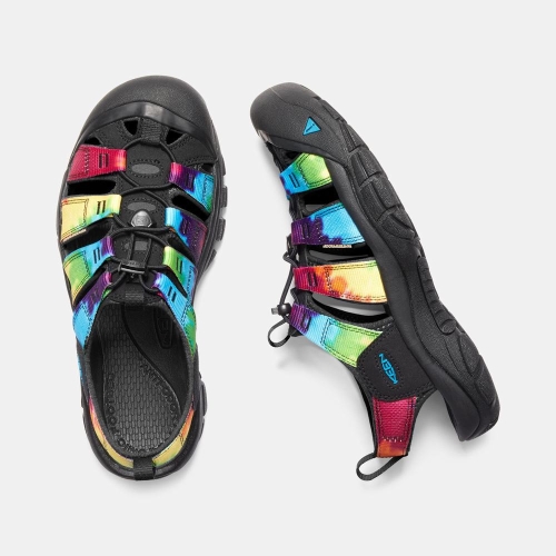 Women's Keen Newport Retro Hiking Sandals Multicolor Black | ASY-903825