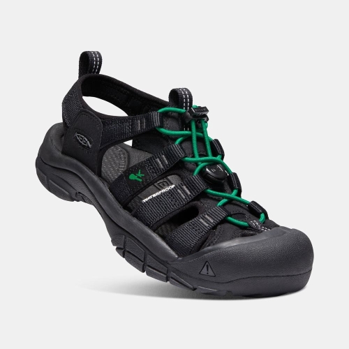 Women's Keen Newport Revival Hiking Sandals Black Green | UYH-601475