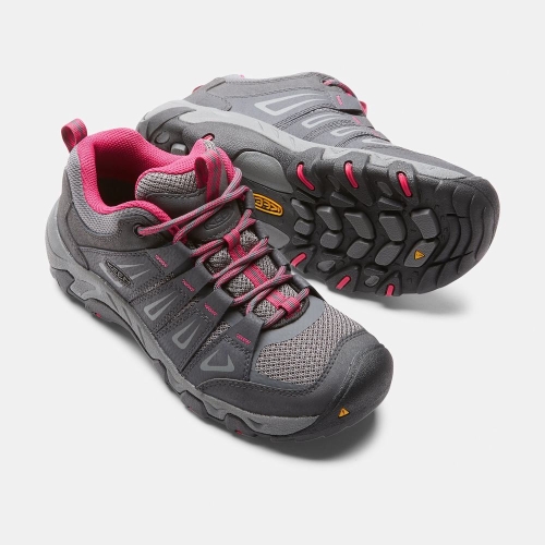 Women's Keen Oakridge Hiking Shoes Grey Rose | EUH-576231