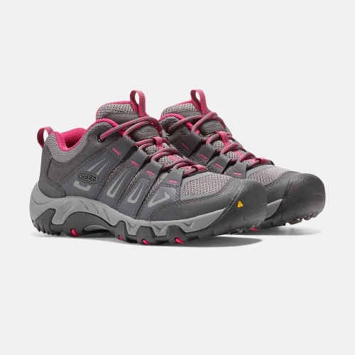 Women's Keen Oakridge Hiking Shoes Grey Rose | EUH-576231