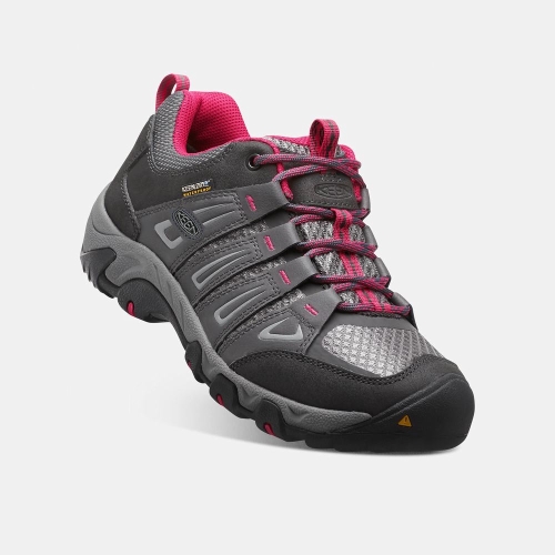 Women's Keen Oakridge Waterproof Hiking Shoes Grey Rose | NZM-214089