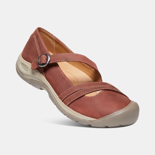 Women's Keen Presidio II Cross Strap Mary Jane Shoes Brown | GFM-869034