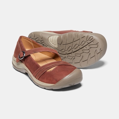 Women's Keen Presidio II Cross Strap Mary Jane Shoes Brown | GFM-869034