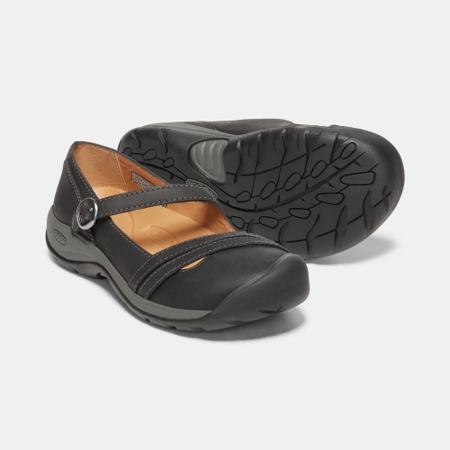 Women's Keen Presidio II Cross Strap Mary Jane Shoes Black | OMT-072183