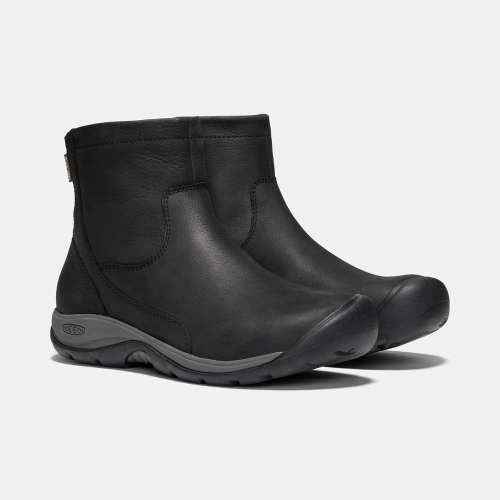 Women's Keen Presidio II Waterproof Zip Boots Black | VYR-327195